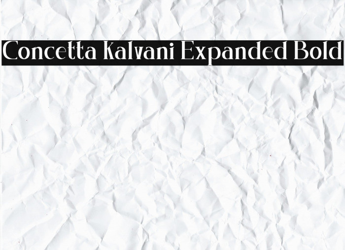 Concetta Kalvani Expanded Bold Font examples