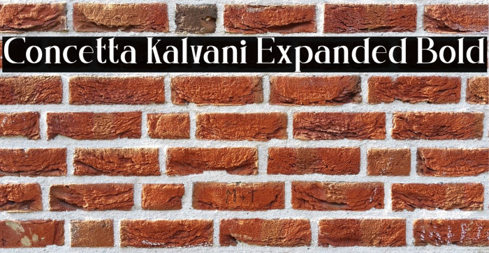 Concetta Kalvani Expanded Bold Font examples