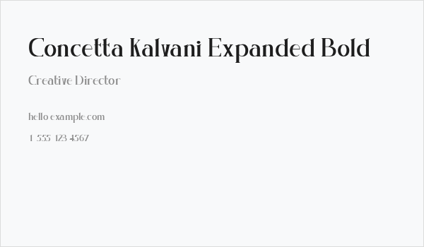 Concetta Kalvani Expanded Bold Business Card