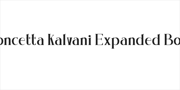 Concetta Kalvani Expanded Bold Logo