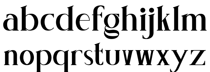 Concetta Kalvani Expanded Bold Font LOWERCASE
