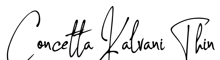 Concetta Kalvani Thin  Frei Schriftart Herunterladen