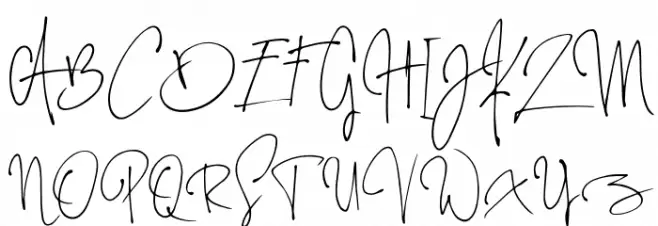 Concetta Kalvani Thin Font Litere mari