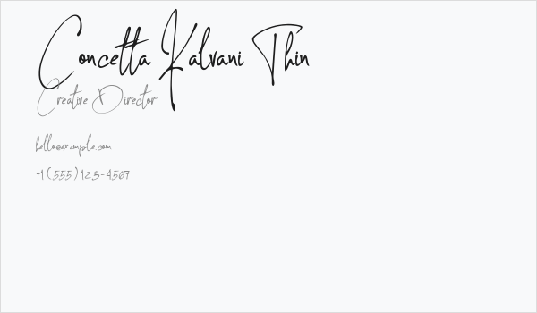 Concetta Kalvani Thin Business Card