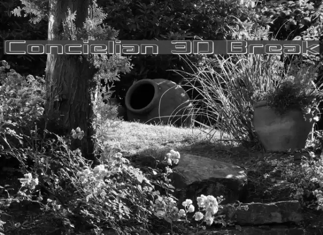 Concielian 3D Break Font examples