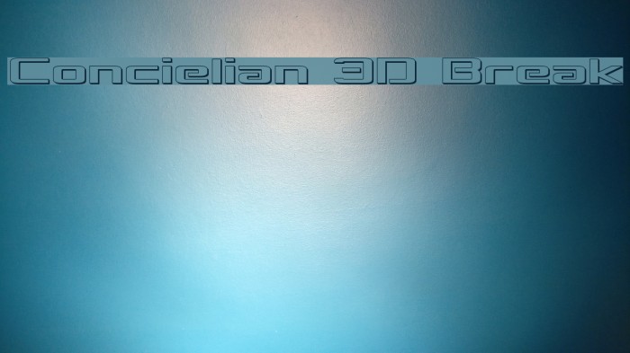 Concielian 3D Break Example 2