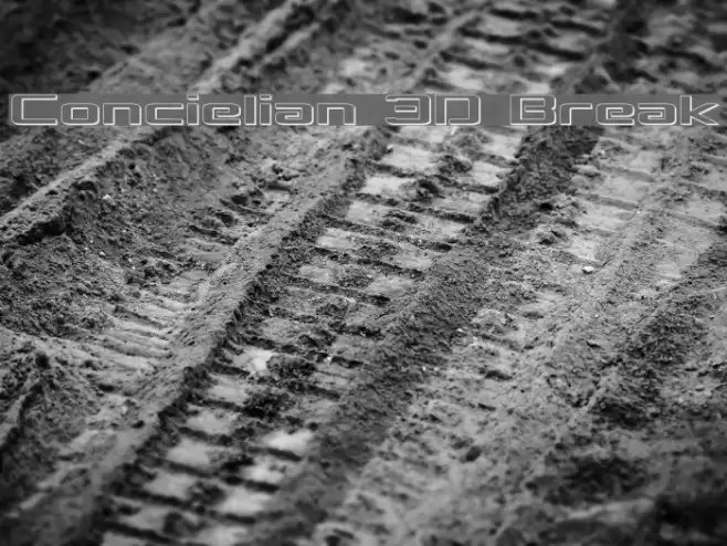 Concielian 3D Break Font examples
