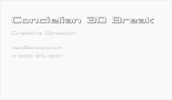 Concielian 3D Break Business Card