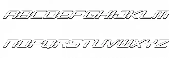 Concielian 3D Italic 字体 大写