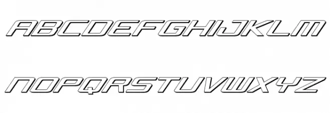 Concielian 3D Italic Schriftart Groß