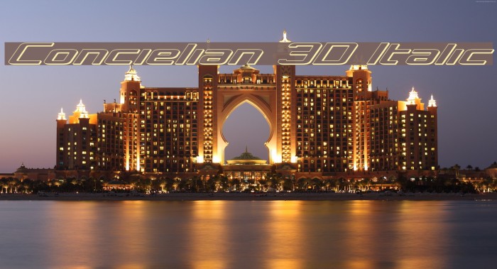 Concielian 3D Italic Example 2