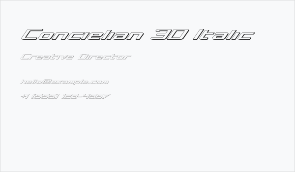 Concielian 3D Italic Business Card