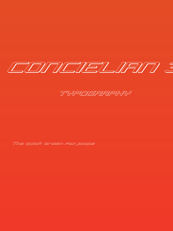 Concielian 3D Italic Poster