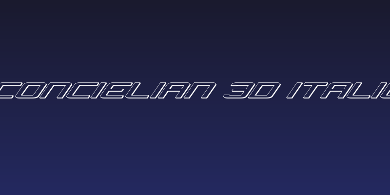 Concielian 3D Italic Social Header