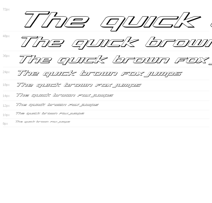 Concielian 3D Italic Waterfall