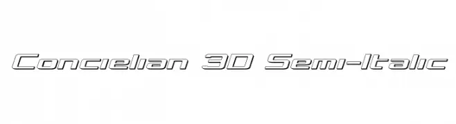 Concielian 3D Semi-Italic  Fuentes Gratis Descargar