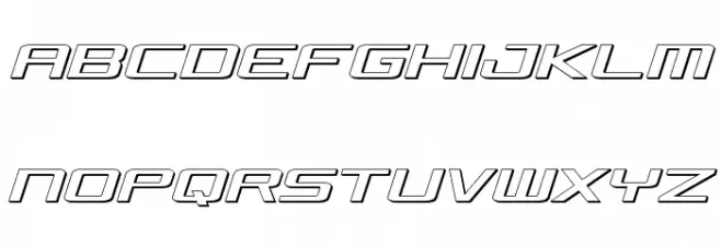 Concielian 3D Semi-Italic Fonte MAIÚSCULAS