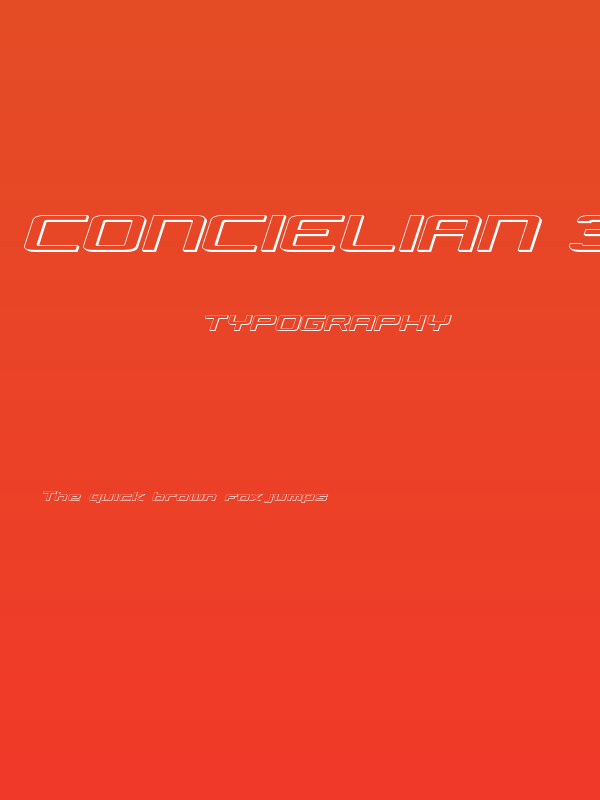 Concielian 3D Semi-Italic Poster