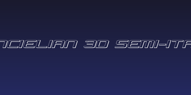 Concielian 3D Semi-Italic Social Header