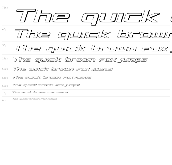 Concielian 3D Semi-Italic Waterfall