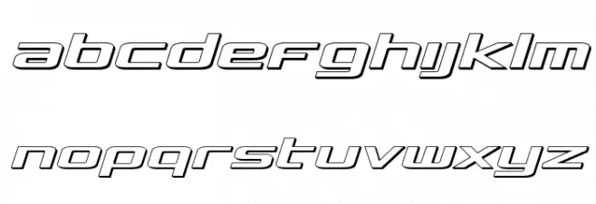 Concielian 3D Semi-Italic Schriftart Kleinbuchstaben