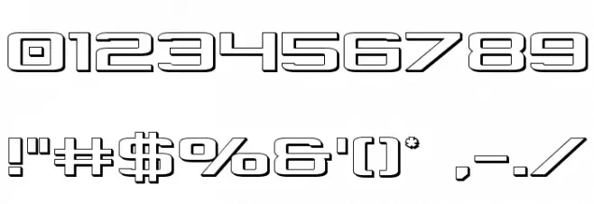 Concielian 3D Font OTHER CHARS