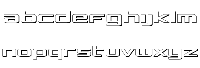 Concielian 3D Font LOWERCASE