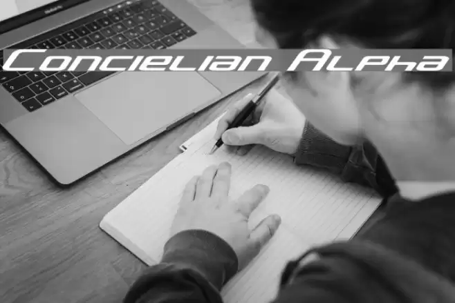 Concielian Alpha Schriftart examples