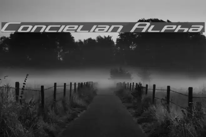 Concielian Alpha Schriftart examples