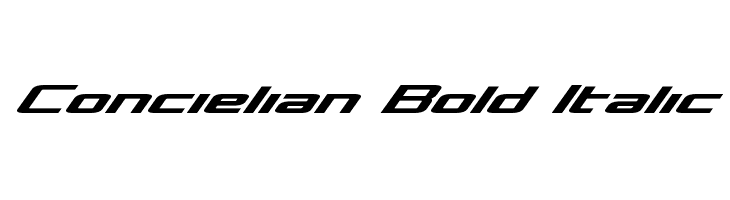 Concielian Bold Italic  Free Fonts Download