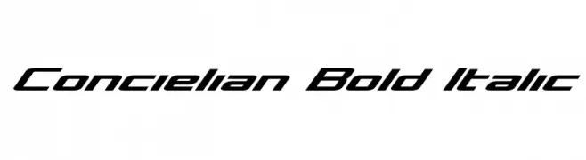 Concielian Bold Italic  Fuentes Gratis Descargar