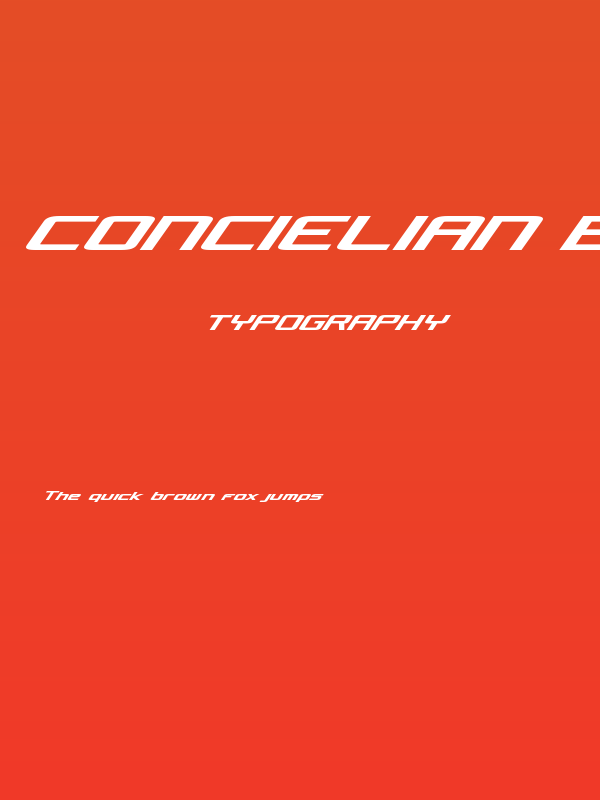 Concielian Bold Italic Poster