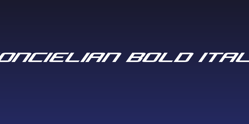 Concielian Bold Italic Social Header