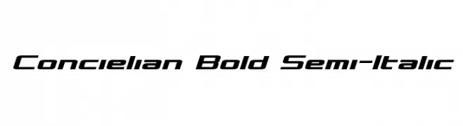 Concielian Bold Semi-Italic  नि: शुल्क फ़ॉन्ट्स डाउनलोड