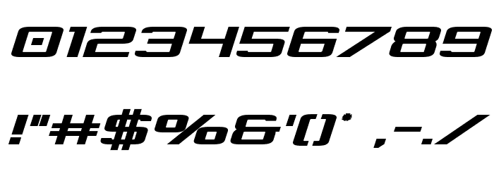 Concielian Bold Semi-Italic Font OTHER CHARS