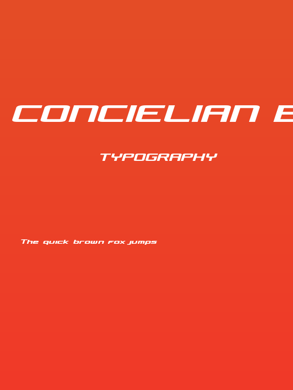 Concielian Bold Semi-Italic Poster