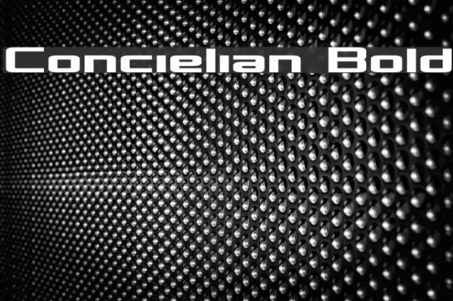Concielian Bold Шрифта examples