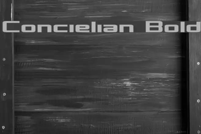 Concielian Bold Шрифта examples