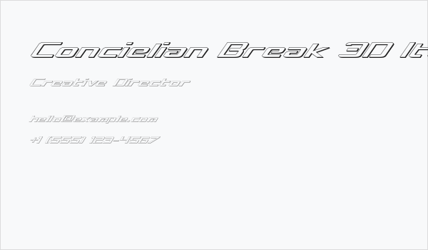 Concielian Break 3D Italic Business Card