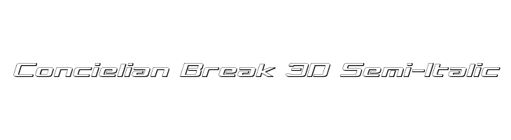 Concielian Break 3D Semi-Italic  Descarca Fonturi Gratis