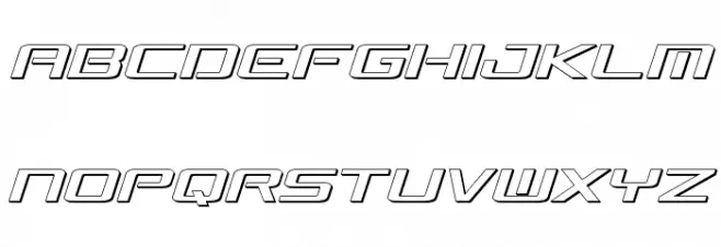 Concielian Break 3D Semi-Italic خط أحرف كبيرة