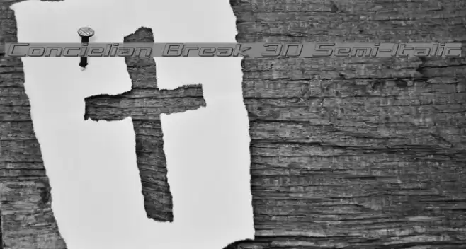 Concielian Break 3D Semi-Italic Polices examples