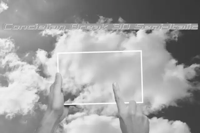 Concielian Break 3D Semi-Italic Polices examples
