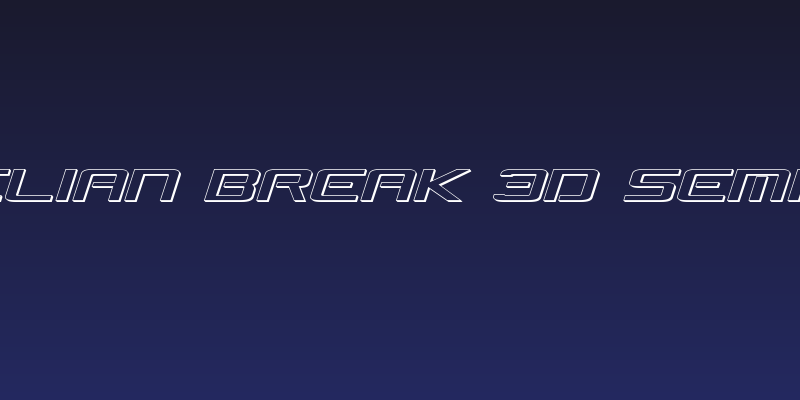 Concielian Break 3D Semi-Italic Social Header