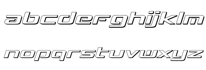 Concielian Break 3D Semi-Italic Polices MINUSCULES