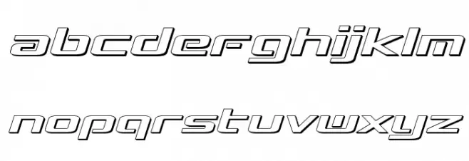 Concielian Break 3D Semi-Italic Polices MINUSCULES
