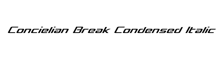 Concielian Break Condensed Italic  font caratteri gratis