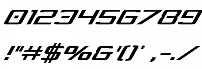 Concielian Break Condensed Italic Font OTHER CHARS