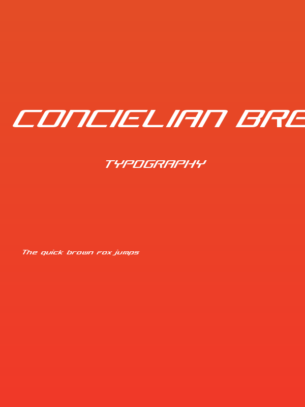 Concielian Break Condensed Italic Poster