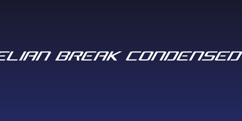 Concielian Break Condensed Italic Social Header
